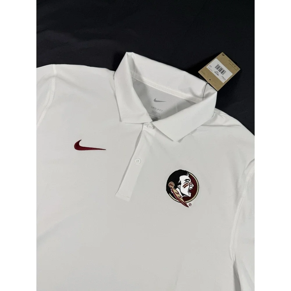 Nike Florida State Seminoles Shirt Mens LT Dri-Fit Official On Field Polo Golf